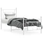 Metallbettgestell mit Kopf- und Fußteil weiß 80x200 cm von , Betten und Lattenroste - Ref: Foro24-374397, Preis: 71,73 €, Rab...