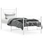 Metallbettgestell mit Kopf- und Fußteil weiß 80x200 cm von , Betten und Lattenroste - Ref: Foro24-374397, Preis: 72,54 €, Rab...