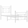 Metallbettgestell mit Kopf- und Fußteil weiß 80x200 cm von , Betten und Lattenroste - Ref: Foro24-374397, Preis: 71,73 €, Rab...