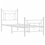 Metallbettgestell mit Kopf- und Fußteil weiß 80x200 cm von , Betten und Lattenroste - Ref: Foro24-374397, Preis: 72,54 €, Rab...