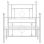 Metallbettgestell mit Kopf- und Fußteil weiß 80x200 cm von , Betten und Lattenroste - Ref: Foro24-374397, Preis: 71,73 €, Rab...