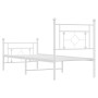 Metallbettgestell mit Kopf- und Fußteil weiß 80x200 cm von , Betten und Lattenroste - Ref: Foro24-374397, Preis: 72,54 €, Rab...