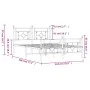 Estructura cama metal con cabecero y estribo blanco 135x190 cm de , Camas y somieres - Ref: Foro24-374405, Precio: 102,61 €, ...