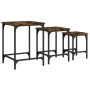 Mesas de centro apilables 3 pzas madera ingeniería roble humo by , Coffee table - Ref: Foro24-838930, Price: 40,32 €, Discoun...