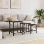 Mesas de centro apilables 3 pzas madera ingeniería roble humo by , Coffee table - Ref: Foro24-838930, Price: 40,32 €, Discoun...