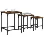 Mesas de centro apilables 3 pzas madera ingeniería roble humo by , Coffee table - Ref: Foro24-838930, Price: 40,32 €, Discoun...