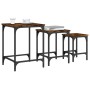 Mesas de centro apilables 3 pzas madera ingeniería roble humo by , Coffee table - Ref: Foro24-838930, Price: 40,98 €, Discoun...