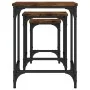 Mesas de centro apilables 3 pzas madera ingeniería roble humo by , Coffee table - Ref: Foro24-838930, Price: 40,32 €, Discoun...