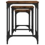 Mesas de centro apilables 3 pzas madera ingeniería roble humo by , Coffee table - Ref: Foro24-838930, Price: 40,98 €, Discoun...