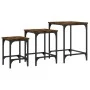 Mesas de centro apilables 3 pzas madera ingeniería roble humo by , Coffee table - Ref: Foro24-838930, Price: 40,32 €, Discoun...