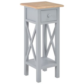 Grauer Beistelltisch aus Holz 27x27x65,5 cm von vidaXL, Seitentische - Ref: Foro24-280058, Preis: 75,96 €, Rabatt: %