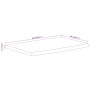 Estante pared rectangular madera acacia borde vivo 60x40x2,5 cm by , Table tops - Ref: Foro24-370248, Price: 42,99 €, Discoun...