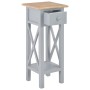 Gray wooden side table 27x27x65.5 cm by vidaXL, Side tables - Ref: Foro24-280058, Price: 71,50 €, Discount: %