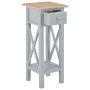 Mesa auxiliar de madera gris 27x27x65,5 cm de vidaXL, Mesas auxiliares - Ref: Foro24-280058, Precio: 77,84 €, Descuento: %