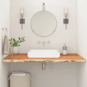Rechteckige Massivholz-Badezimmer-Arbeitsplatte aus Akazie, 100x60x2,5 cm. von , Tischplatten - Ref: Foro24-370262, Preis: 11...