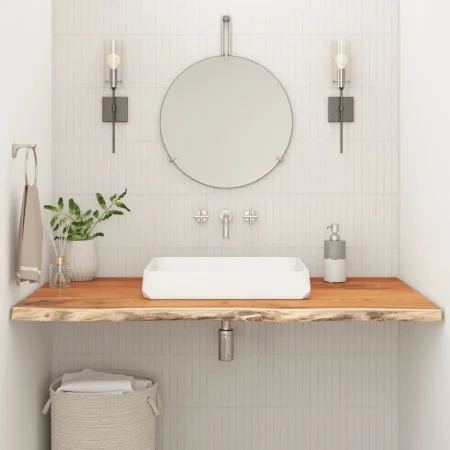 Encimera de baño rectangular madera maciza acacia 100x60x2,5 cm by , Table tops - Ref: Foro24-370262, Price: 119,57 €, Discou...