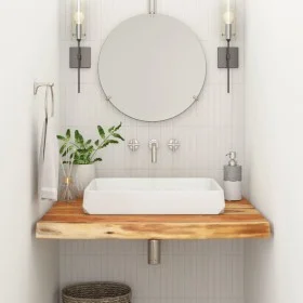 Encimera de baño rectangular madera maciza acacia 80x60x2,5 cm by , Table tops - Ref: Foro24-370260, Price: 76,99 €, Discount: %