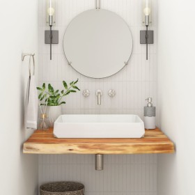 Encimera de baño rectangular madera maciza acacia 80x60x2,5 cm by , Table tops - Ref: Foro24-370260, Price: 78,75 €, Discount: %