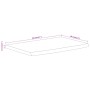 Rechteckiges Wandregal aus lebendigem Akazienholz, 50x30x3,8 cm. von , Tischplatten - Ref: Foro24-370283, Preis: 38,31 €, Rab...