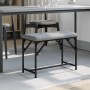 Esstischbank aus Stahl und hellgrauem Stoff 62x32x45 cm von , Ess- und Küchenbänke - Ref: Foro24-835218, Preis: 39,59 €, Raba...