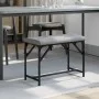 Esstischbank aus Stahl und hellgrauem Stoff 62x32x45 cm von , Ess- und Küchenbänke - Ref: Foro24-835218, Preis: 39,05 €, Raba...