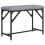 Esstischbank aus Stahl und hellgrauem Stoff 62x32x45 cm von , Ess- und Küchenbänke - Ref: Foro24-835218, Preis: 39,59 €, Raba...