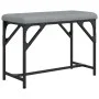 Esstischbank aus Stahl und hellgrauem Stoff 62x32x45 cm von , Ess- und Küchenbänke - Ref: Foro24-835218, Preis: 39,05 €, Raba...