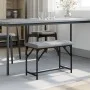 Esstischbank aus Stahl und hellgrauem Stoff 62x32x45 cm von , Ess- und Küchenbänke - Ref: Foro24-835218, Preis: 39,05 €, Raba...