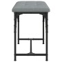 Esstischbank aus Stahl und hellgrauem Stoff 62x32x45 cm von , Ess- und Küchenbänke - Ref: Foro24-835218, Preis: 39,59 €, Raba...
