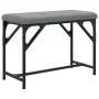 Banco de comedor acero y tela gris claro 62x32x45 cm by , Dining and kitchen benches - Ref: Foro24-835218, Price: 39,08 €, Di...