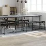 Esstischbank aus schwarzem Kunstleder und Stahl 248x32x45 cm. von , Ess- und Küchenbänke - Ref: Foro24-835226, Preis: 99,58 €...