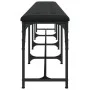 Esstischbank aus schwarzem Kunstleder und Stahl 248x32x45 cm. von , Ess- und Küchenbänke - Ref: Foro24-835226, Preis: 99,58 €...