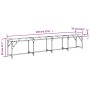 Banco de comedor acero y cuero sintético negro 248x32x45 cm de , Bancos de comedor y cocina - Ref: Foro24-835226, Precio: 100...