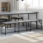Banco de comedor acero y tela gris claro 186x32x45 cm de , Bancos de comedor y cocina - Ref: Foro24-835224, Precio: 79,91 €, ...