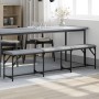 Esstischbank aus Stahl und hellgrauem Stoff 186x32x45 cm von , Ess- und Küchenbänke - Ref: Foro24-835224, Preis: 80,89 €, Rab...