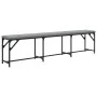 Banco de comedor acero y tela gris claro 186x32x45 cm de , Bancos de comedor y cocina - Ref: Foro24-835224, Precio: 79,91 €, ...