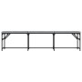 Esstischbank aus Stahl und hellgrauem Stoff 186x32x45 cm von , Ess- und Küchenbänke - Ref: Foro24-835224, Preis: 80,89 €, Rab...