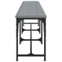 Banco de comedor acero y tela gris claro 186x32x45 cm de , Bancos de comedor y cocina - Ref: Foro24-835224, Precio: 79,91 €, ...