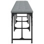 Esstischbank aus Stahl und hellgrauem Stoff 186x32x45 cm von , Ess- und Küchenbänke - Ref: Foro24-835224, Preis: 80,89 €, Rab...