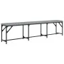 Banco de comedor acero y tela gris claro 186x32x45 cm de , Bancos de comedor y cocina - Ref: Foro24-835224, Precio: 79,91 €, ...