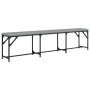 Esstischbank aus Stahl und hellgrauem Stoff 186x32x45 cm von , Ess- und Küchenbänke - Ref: Foro24-835224, Preis: 80,89 €, Rab...