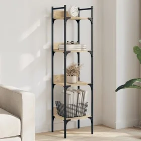 Librería de 4 estantes madera roble Sonoma 35x30x138,5 cm by , Bookcases and shelves - Ref: Foro24-838849, Price: 43,67 €, Di...