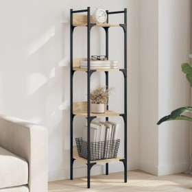Librería de 4 estantes madera roble Sonoma 35x30x138,5 cm by , Bookcases and shelves - Ref: Foro24-838849, Price: 44,15 €, Di...