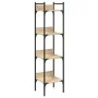 Librería de 4 estantes madera roble Sonoma 35x30x138,5 cm de , Librerías y estanterías - Ref: Foro24-838849, Precio: 43,54 €,...