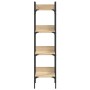 Bücherregal mit 4 Regalen aus Sonoma-Eichenholz 35x30x138,5 cm. von , Bücherregale und Regale - Ref: Foro24-838849, Preis: 44...
