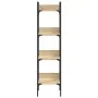 Librería de 4 estantes madera roble Sonoma 35x30x138,5 cm de , Librerías y estanterías - Ref: Foro24-838849, Precio: 43,54 €,...