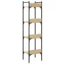 Librería de 4 estantes madera roble Sonoma 35x30x138,5 cm de , Librerías y estanterías - Ref: Foro24-838849, Precio: 43,54 €,...