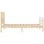 Single bed frame with solid wood headboard by , Beds and slatted bases - Ref: Foro24-3194986, Price: 100,44 €, Discount: %