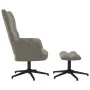 Relaxsessel mit hellgrauem Samthocker von , Sessel - Ref: Foro24-328106, Preis: 166,17 €, Rabatt: %