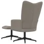 Relaxsessel mit hellgrauem Samthocker von , Sessel - Ref: Foro24-328106, Preis: 166,17 €, Rabatt: %